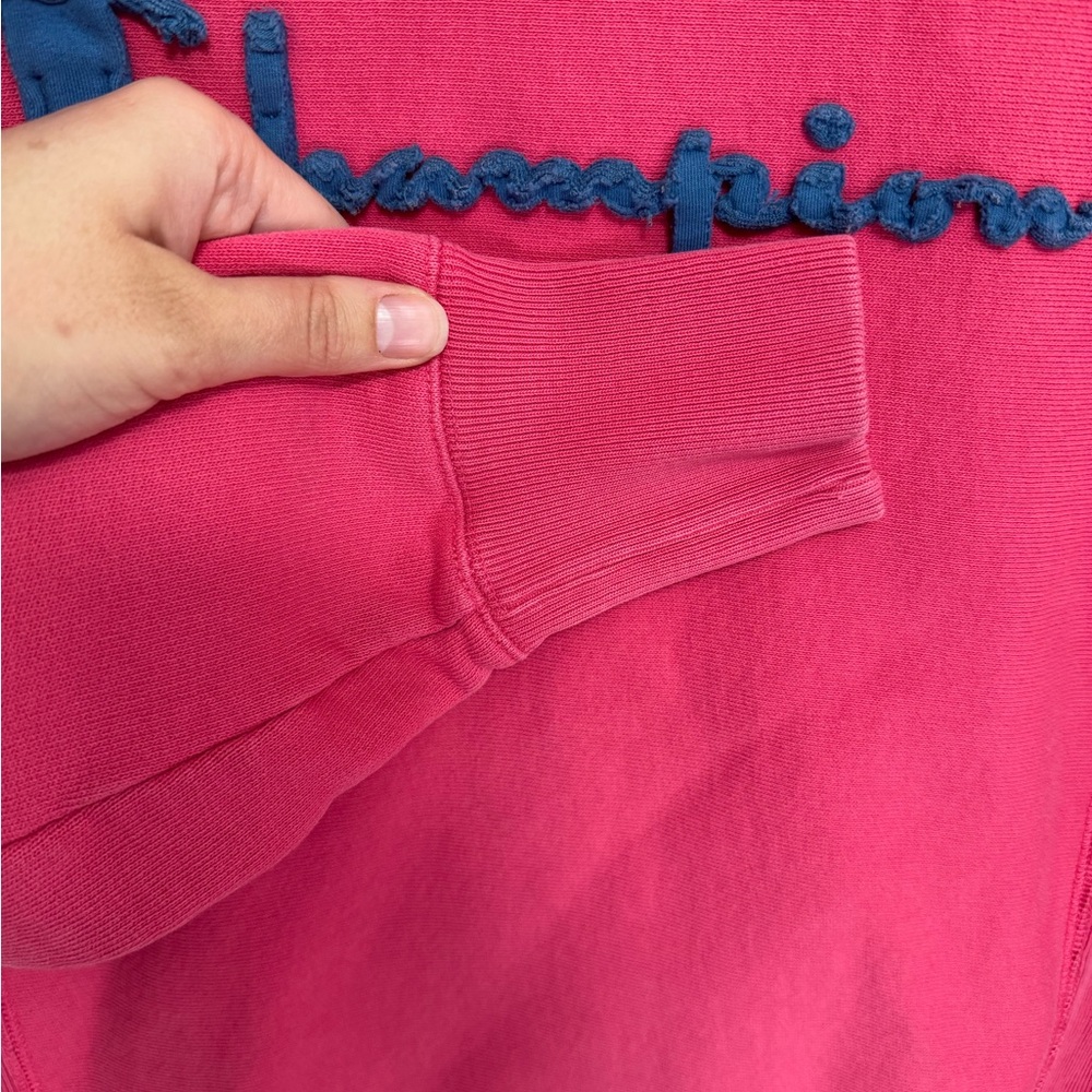 Champion Women's Pink Sweatshirt with Blue Logo in size S - Picture 6 of 9